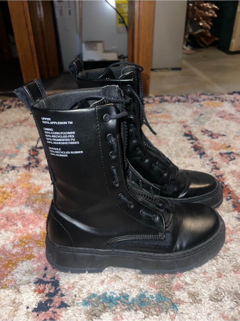Black Lace-Up Women’s Combat Boots